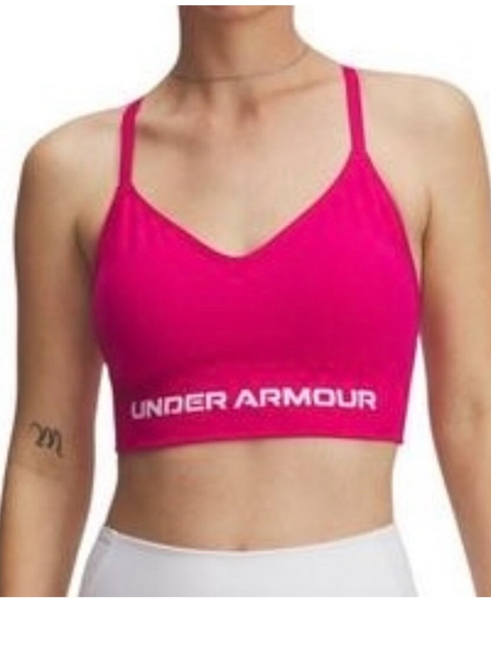 Under Armour Vanish Seamless Sports Bra Fucshia Large